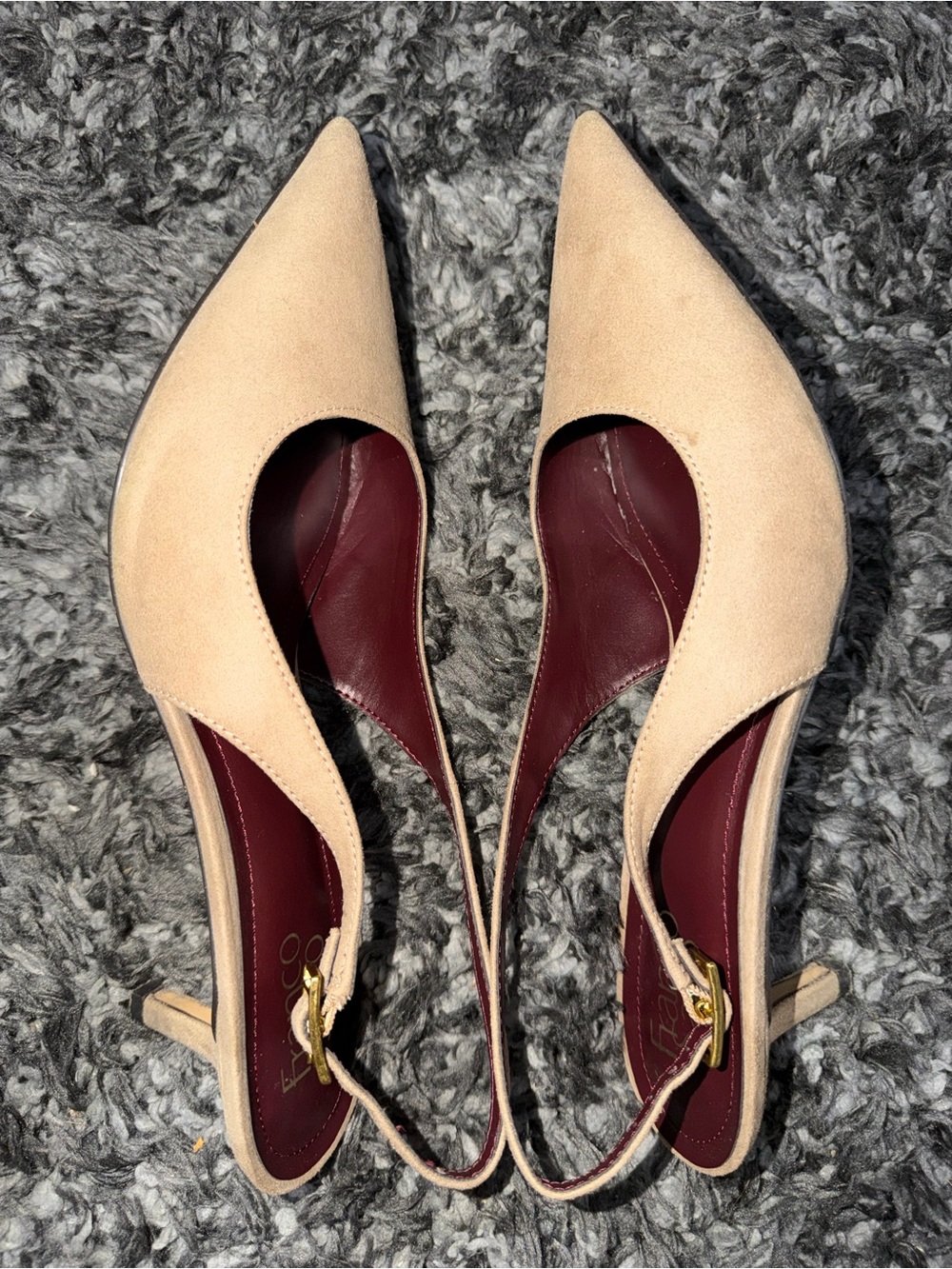 Franco Sarto Nude Heel Pump. Size: 10 W - Picture 6 of 11